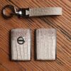 Key Cover Bao Da Bọc Chìa Khoá - Alligator - WhiteSmoke - KOI Leather