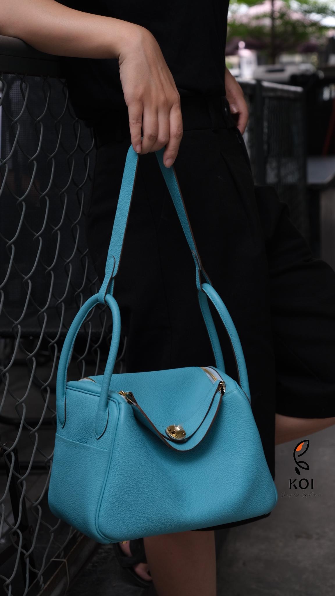 Túi Nữ Da Clement Cao Cấp Xanh Ngọc Trai