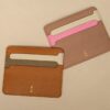 Card Holder Ví Đựng Thẻ - Da Epsom - Brown, Pink - KOI Leather