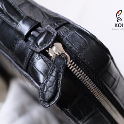 Túi Da Nam – Alligator Africa Đen