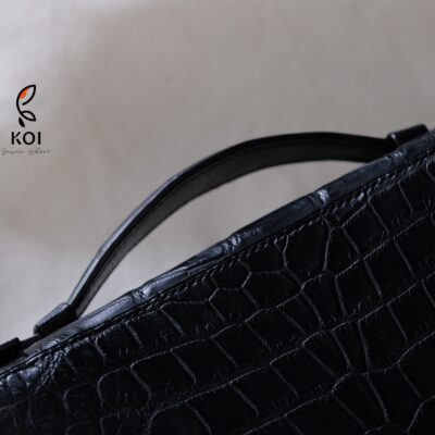 Túi Da Nam – Alligator Africa Đen