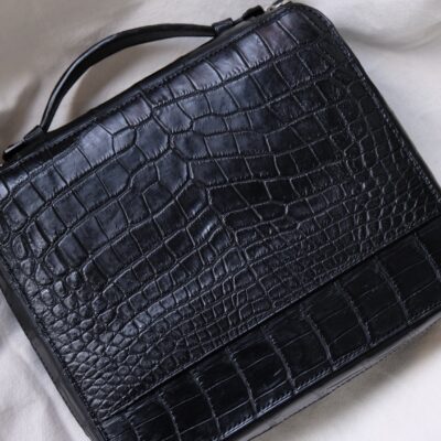 Túi Da Nam – Alligator Africa Đen