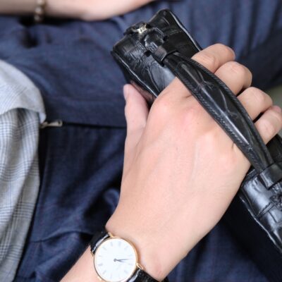 Túi Da Nam – Alligator Africa Đen