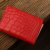 Cardholer Ví Đựng Thẻ - Alligator - FireBrick - KOI Leather