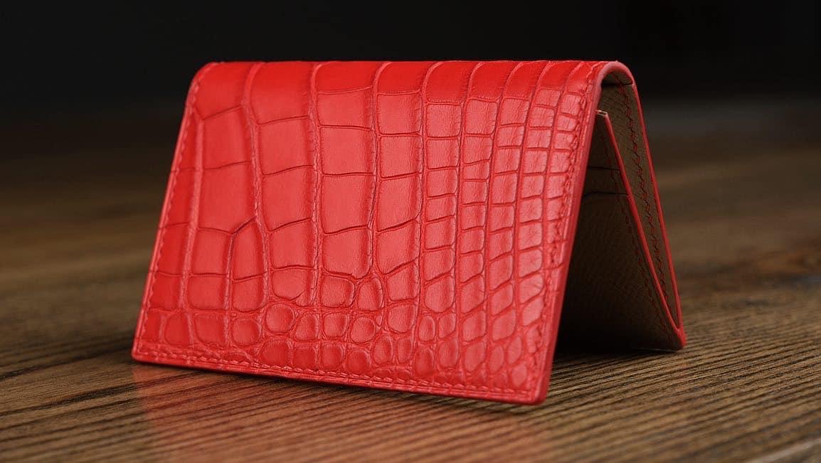 Cardholer Ví Đựng Thẻ Alligator Đỏ