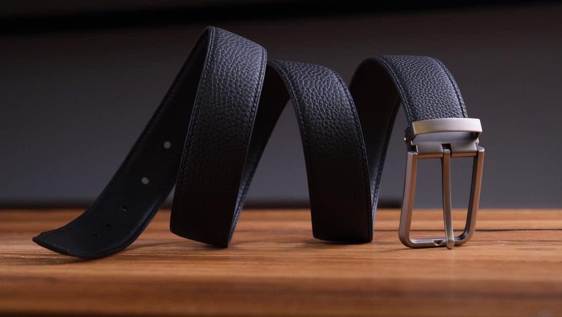 Thắt Lưng Da Nam - Da Togo - MidnightBlue - Hình 2