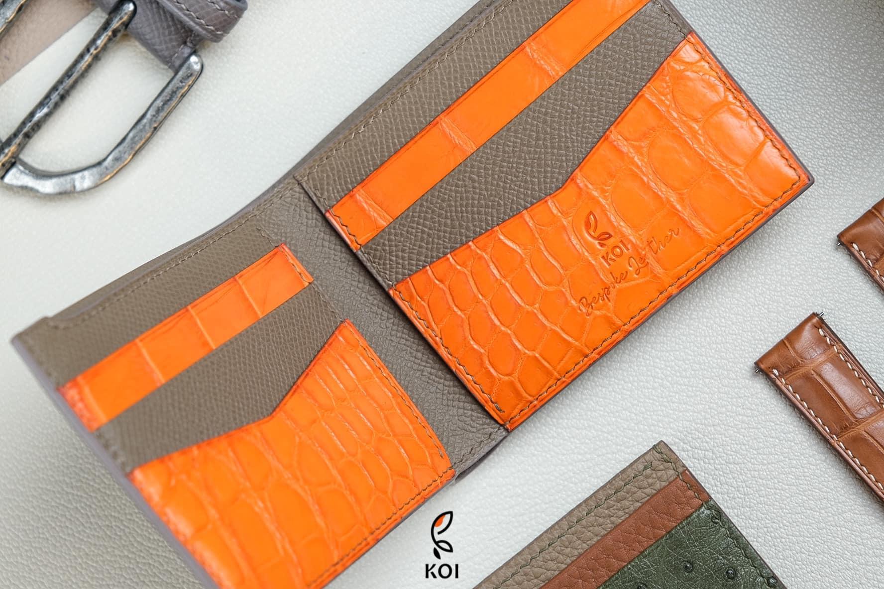 Ví Da Nam Cao Cấp Phối Da Cá Sấu