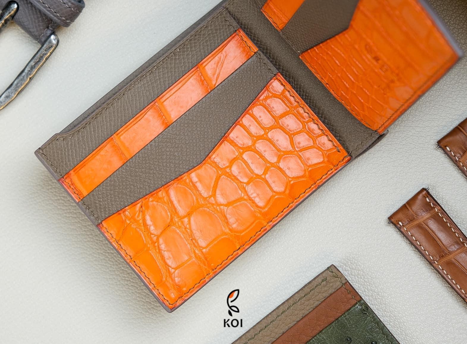 Ví Da Nam Cao Cấp Phối Da Cá Sấu