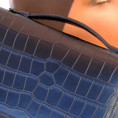 Túi Da Nam Alligator Henglong 23x16cm Đen