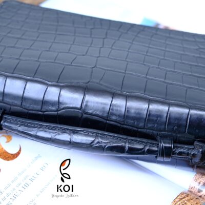 Túi Da Nam Alligator Henglong 23x16cm Đen