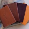 Book Cover - Da Buttero, Epsom - Brown, Orange - KOI Leather