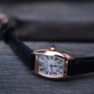 Dây Da Đồng Hồ Da Cá Sấu Pháp Đen