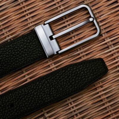 Thắt Lưng Da Nam Da Bê Togo 35 Mm Xanh