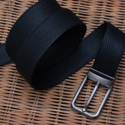 Thắt Lưng Da Nam Da Bê Togo 35 Mm Xanh