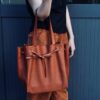 Tote Bag - Da Togo - SaddleBrown - Hình 4