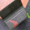 Ví Ngựa Long Wallet - Da Bò x Da Ostrich - Peru x Olive - Hình 3