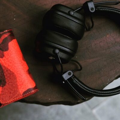 Tai Nghe Marshall Da Bò Cao Cấp Đen Nâu