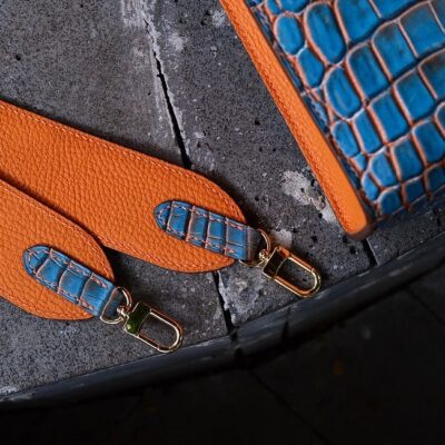 Jackmar Bag Da Cá Sấu Vẽ Tay X Phối Da Bê