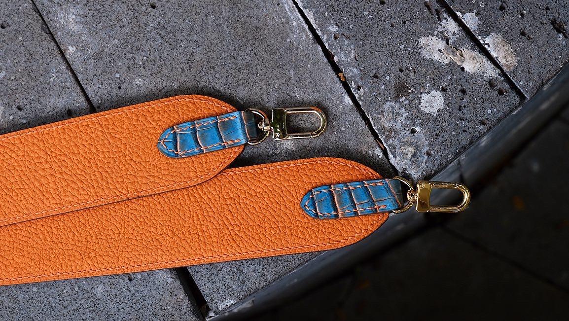 Jackmar Bag Da Cá Sấu Vẽ Tay X Phối Da Bê