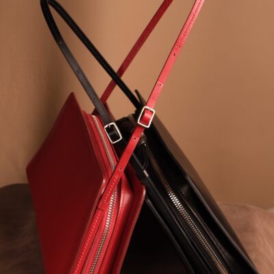 Lolita Bag Dạ Bê Boxcalf Beige, Caramel, Russian Red And Black