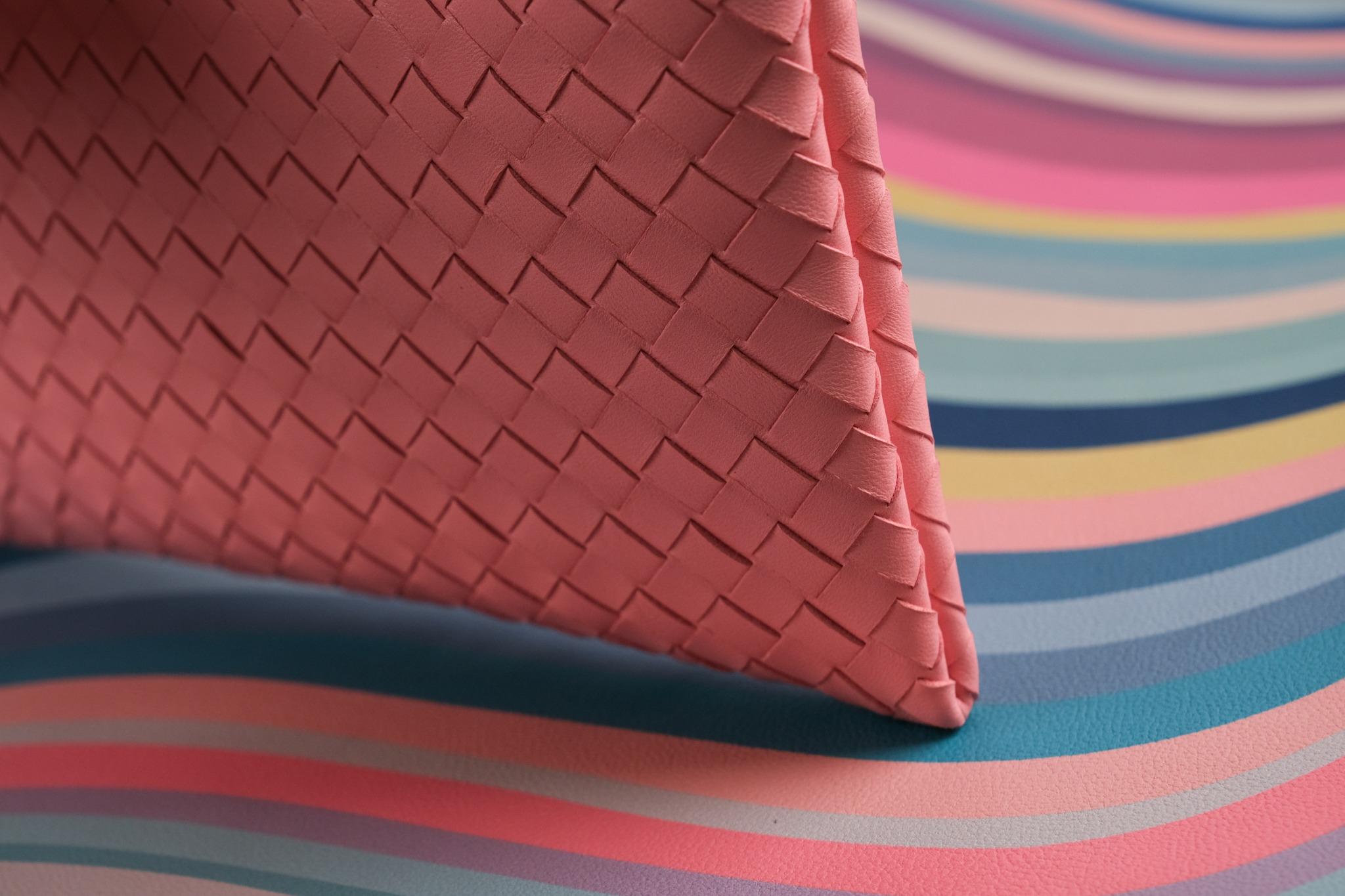 Clutch Đan Da Cừu Pink