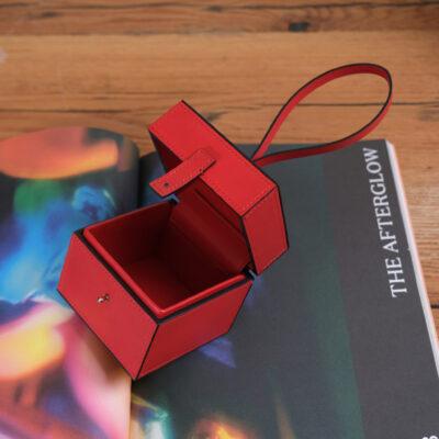 Hộp Da Cao Cấp Da Bò Italia Red