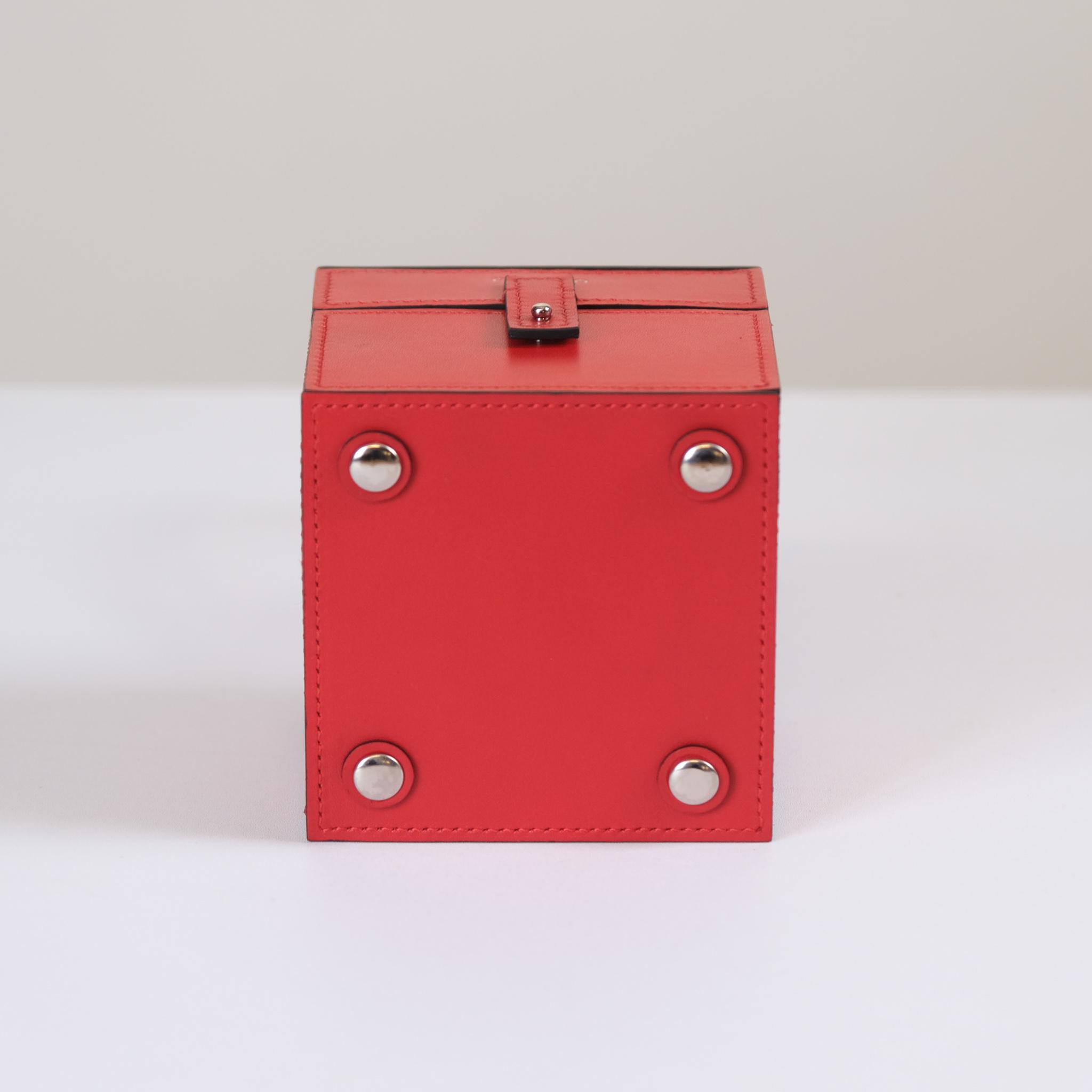 Hộp Da Cao Cấp Da Bò Italia Red