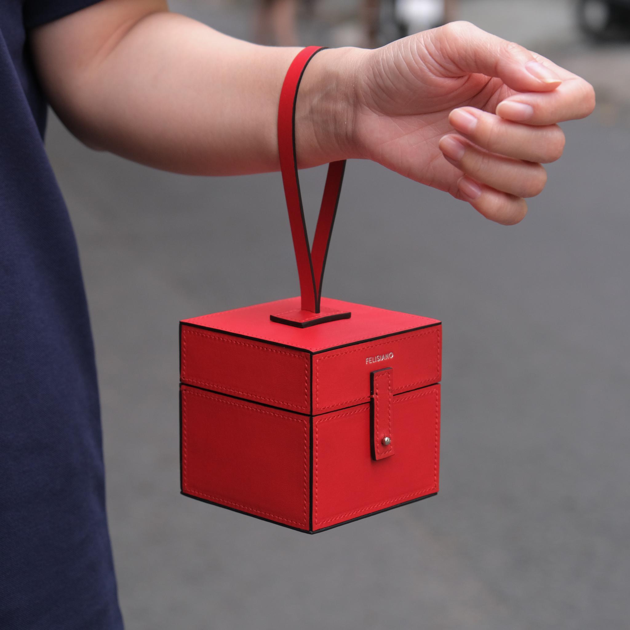 Hộp Da Cao Cấp Da Bò Italia Red