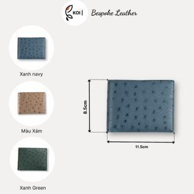 Bifold Wallet Ví Nam Da đà điểu