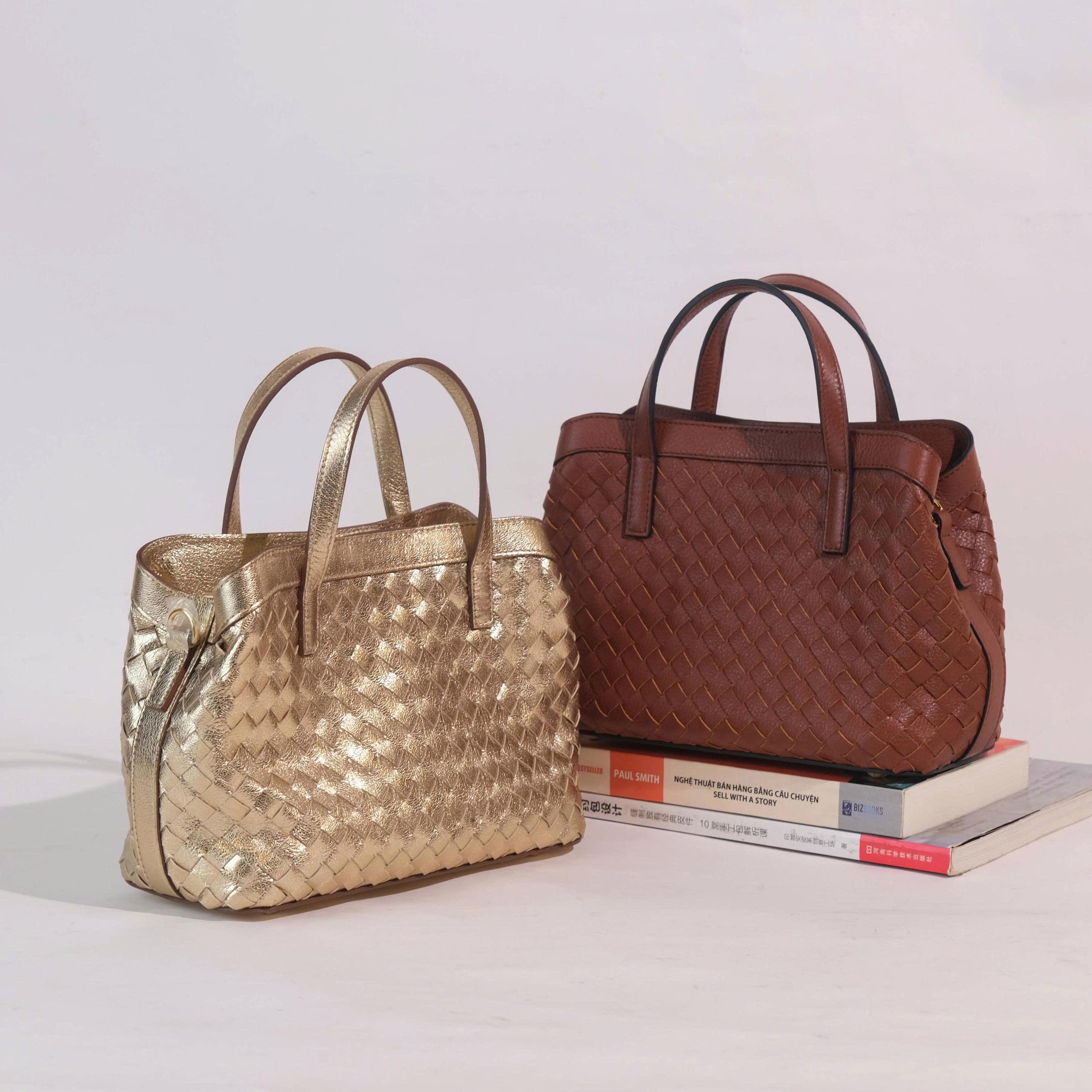 Túi Loom Túi Xách Da Bò Ý