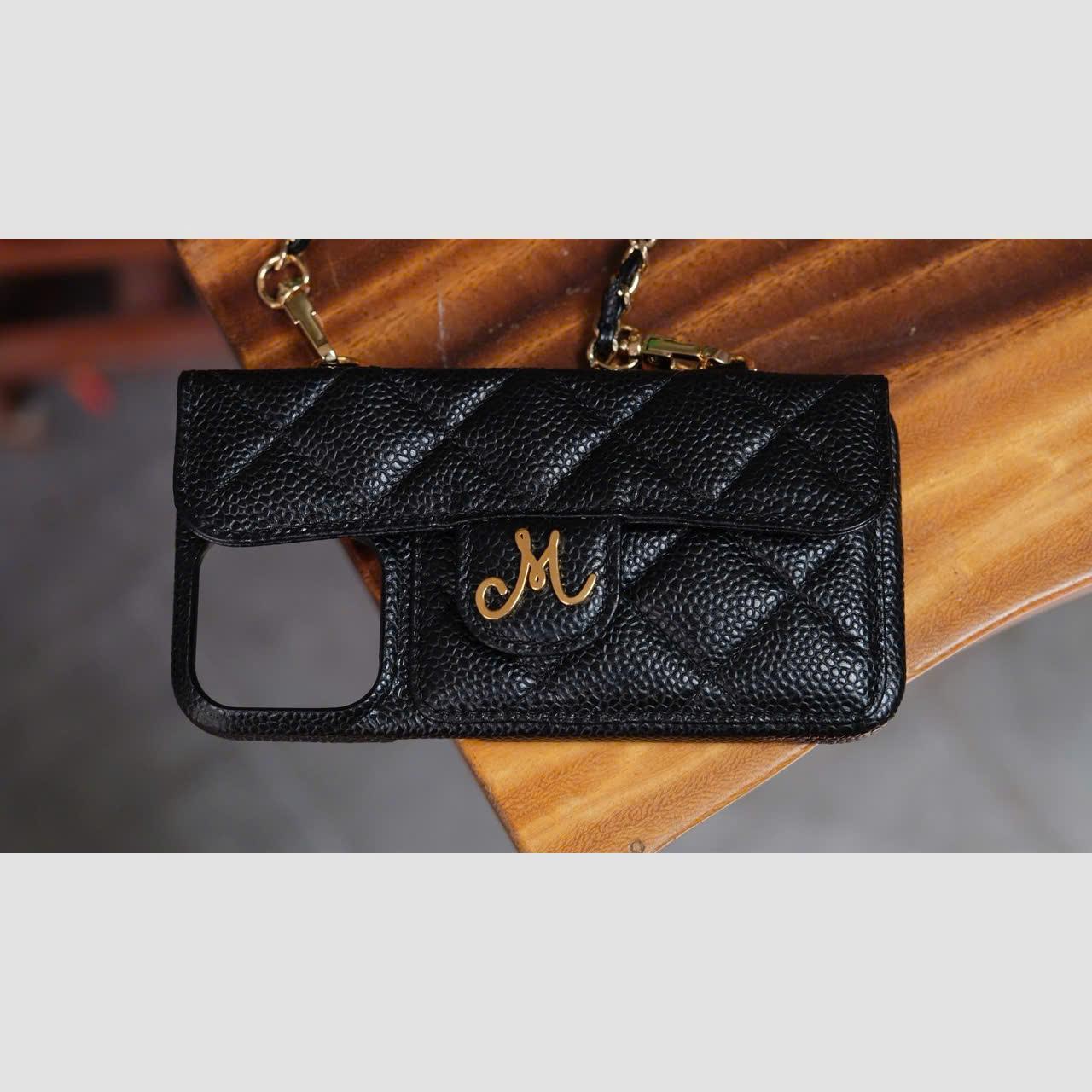 Phonecase Ốp Lưng – Da Bê – Black Onyx & Beige Sand Đen Huyền