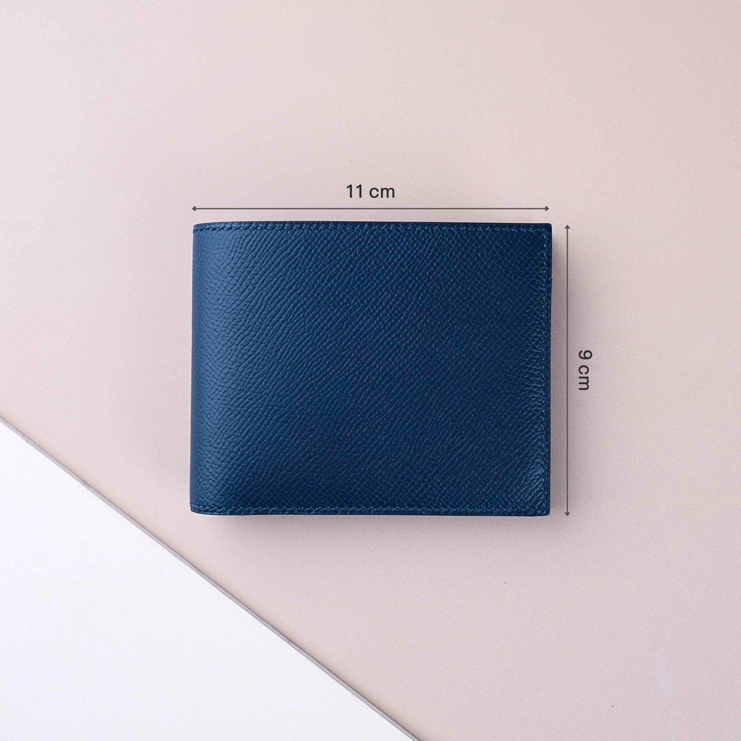 Ví Da Nam Da Bê Epsom Navy