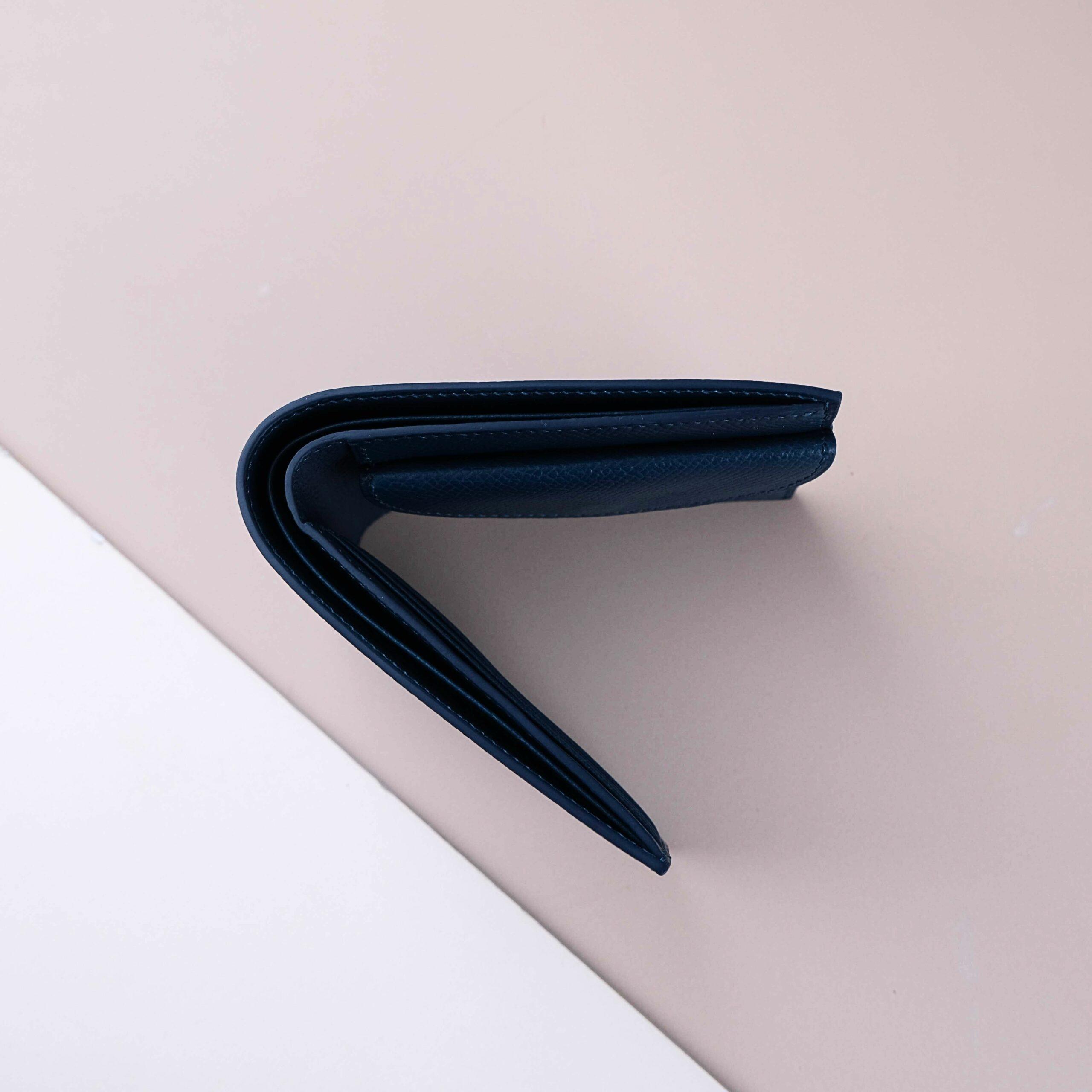 Ví Da Nam Da Bê Epsom Navy