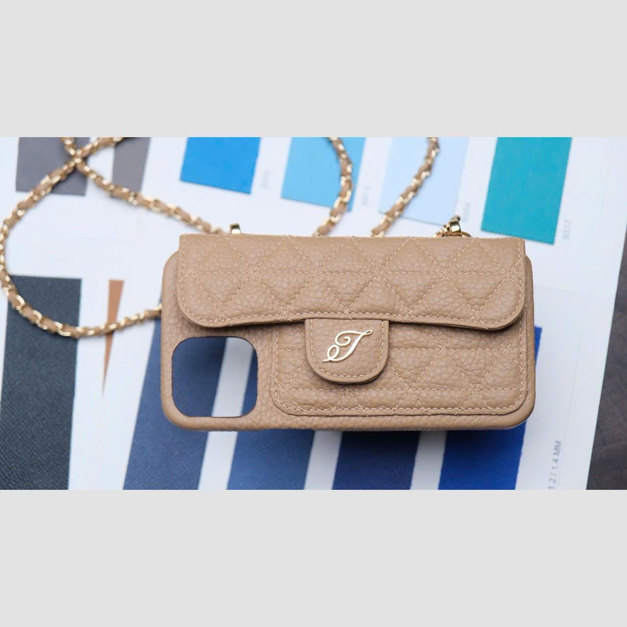 Phonecase Ốp Lưng – Da Bê – Black Onyx & Beige Sand Be Cát