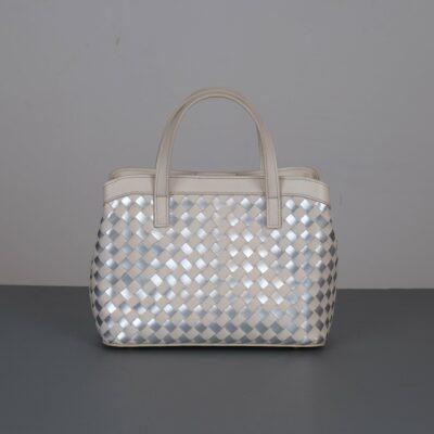 Túi Loom Túi Xách Da Bò Ý Bạc ánh Kim (silver Metallic)