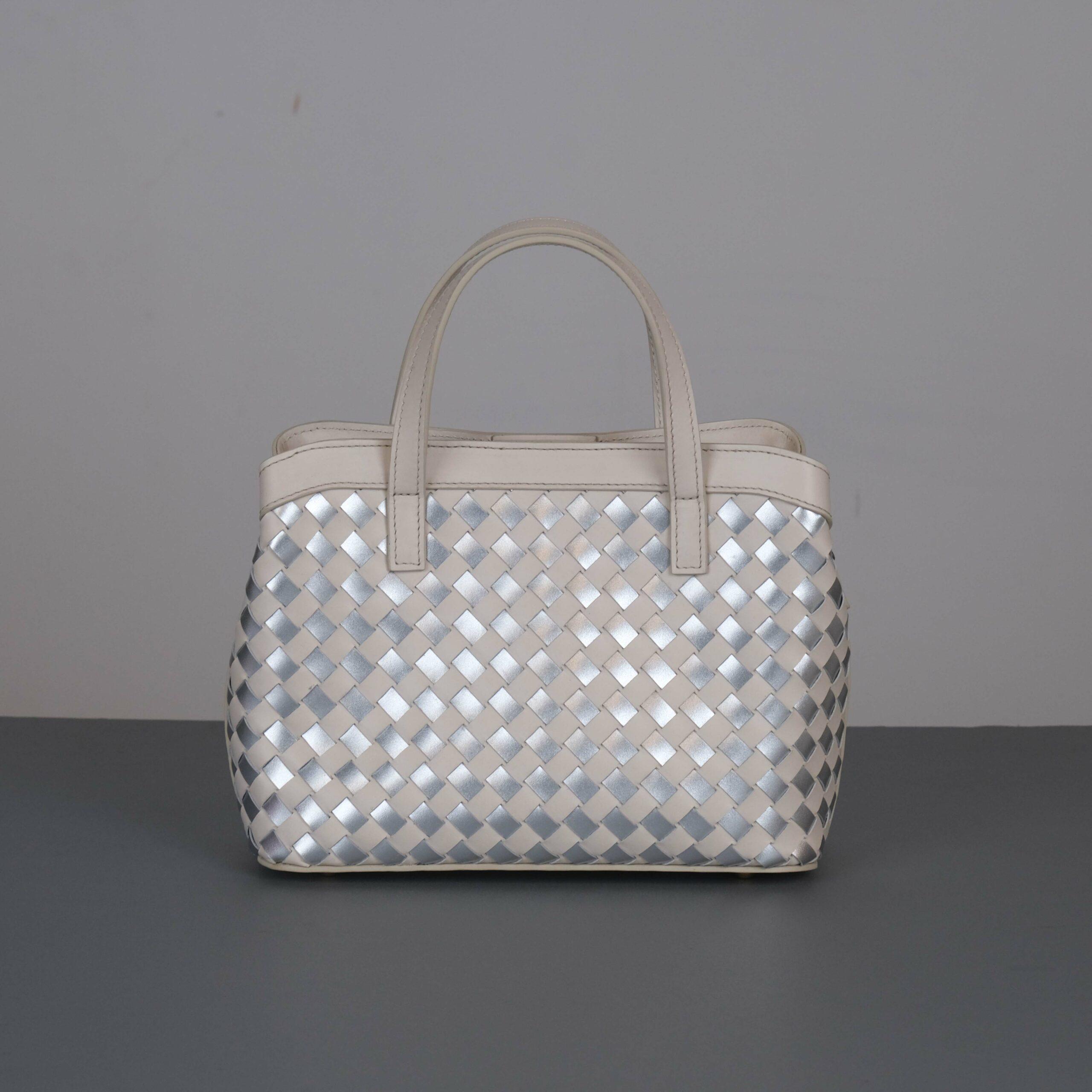 Túi Loom Túi Xách Da Bò Ý Bạc ánh Kim (silver Metallic)