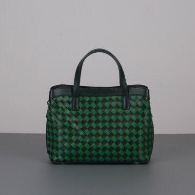 Túi Loom Túi Xách Da Bò Ý Xanh Lá Phối đen (emerald Green Black Trim)