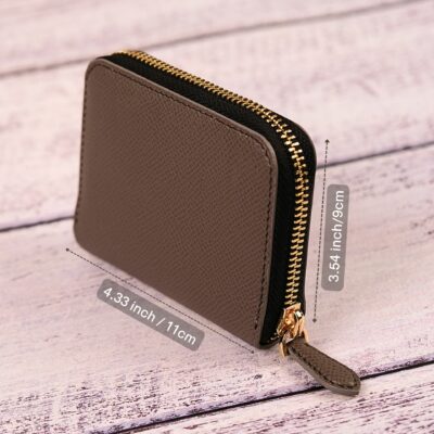 Ví Zipper Da Bê Epsom 3 Màu