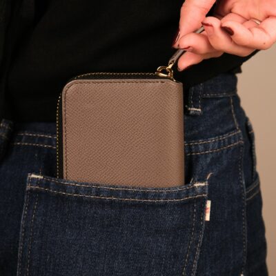 Ví Zipper Da Bê Epsom 3 Màu