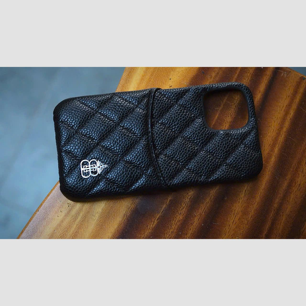 Phonecase Ốp Lưng – Da Bê – Black Onyx