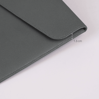 Bao Da Macbook, Laptop Da Bê Epsom Xám