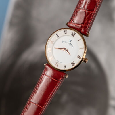 Dây Đồng Hồ Da Cá Sấu Black