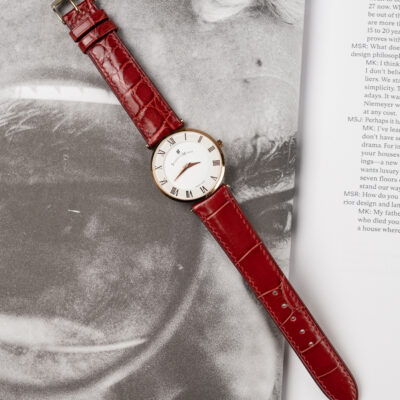 Dây Đồng Hồ Da Cá Sấu Black