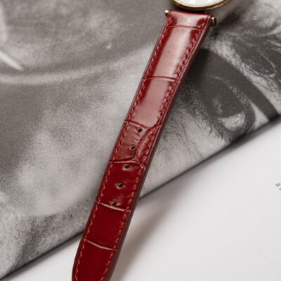 Dây Đồng Hồ Da Cá Sấu Black