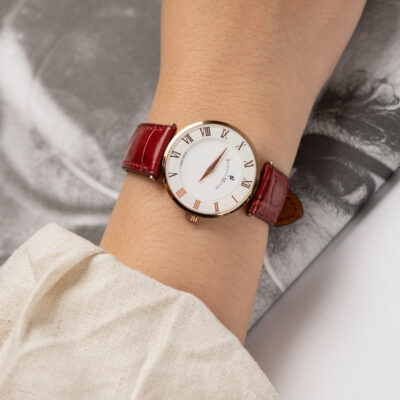 Dây Đồng Hồ Da Cá Sấu Black