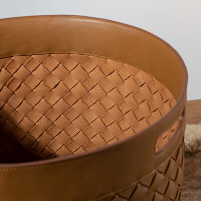 Sọt Đan Da Bò Brown