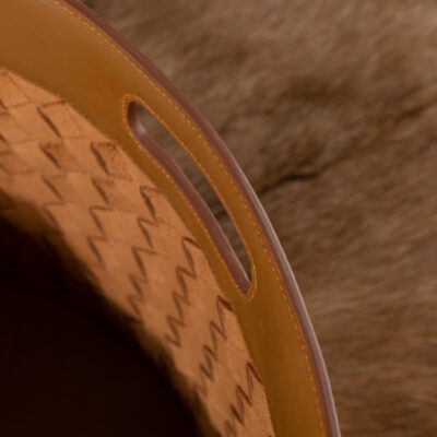 Sọt Đan Da Bò Brown