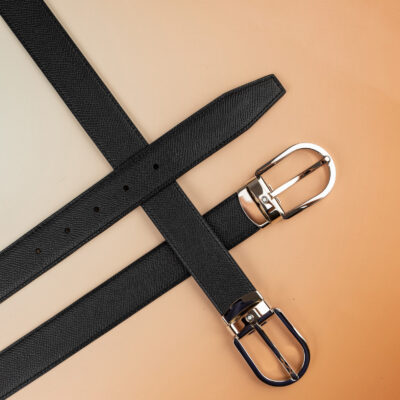 Thắt Lưng Da Nam Da Epsom Black