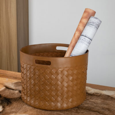 Sọt Đan Da Bò Brown