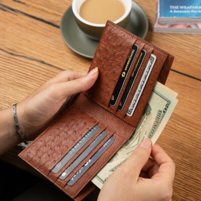 Ví Nam Da Đà Điểu Nâu Đỏ